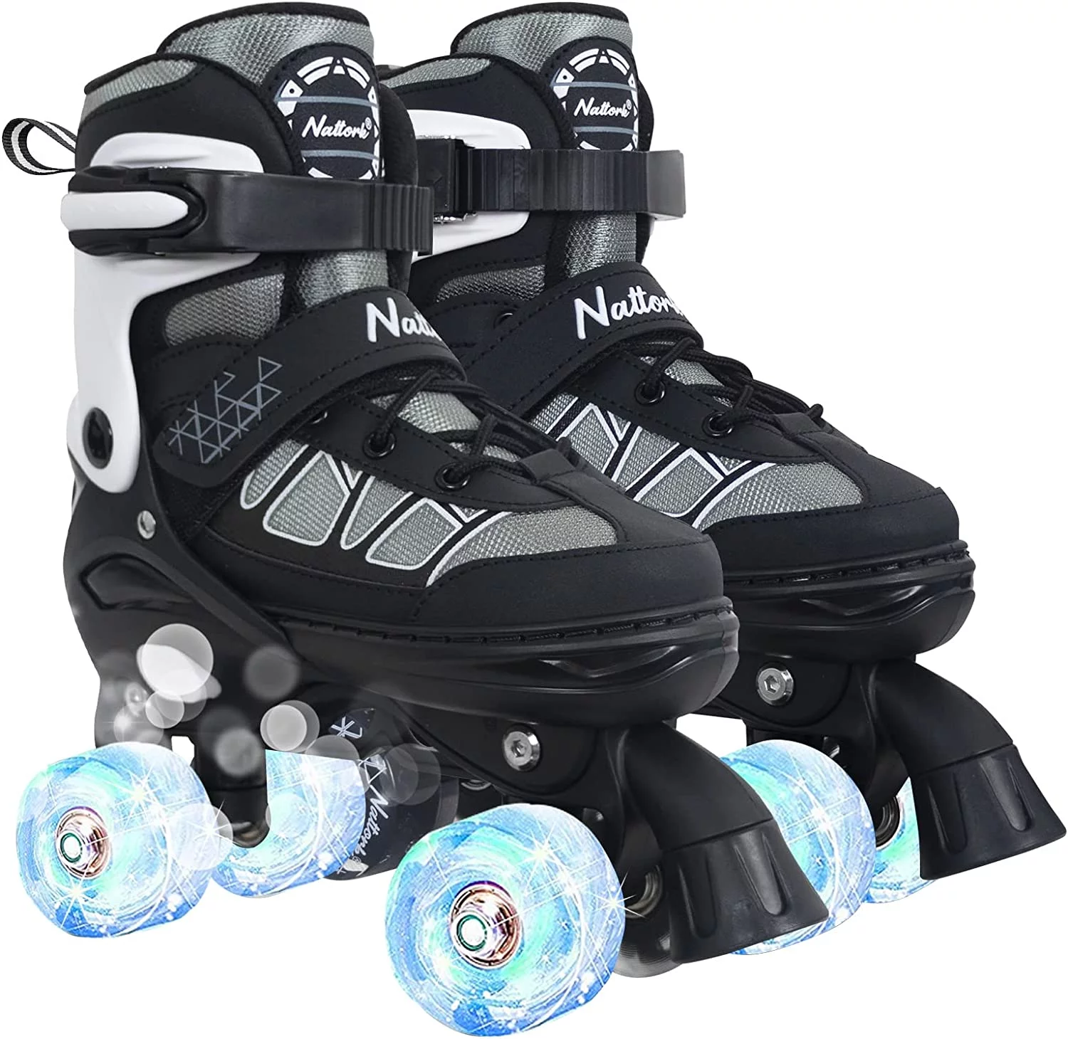 Kids Roller Skates for Boys and Girls 4 Size Adjustable Light Up Wheels Purple Size M - Curated Treasures Market