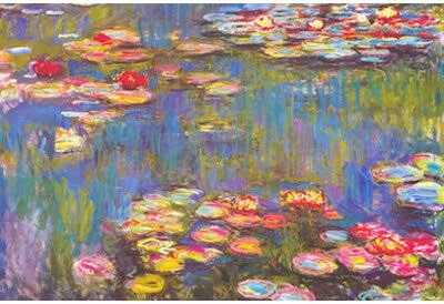 &Water Lilies, 1916& by Claude Monet - Print on Paper Alcott Hill Format: Canvas, Size: 26x22 H x 40x22 W x 1.5x22 D