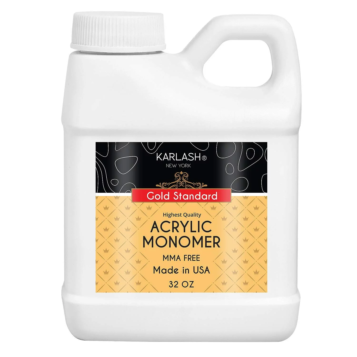 Karlash Professional Ultra Acrylic Liquid 32oz Monomer MMA FREE for Doing Acrylic Nails, MMA free, Ultra Shine and Strong Nail Made in USA GOLD STANDARD