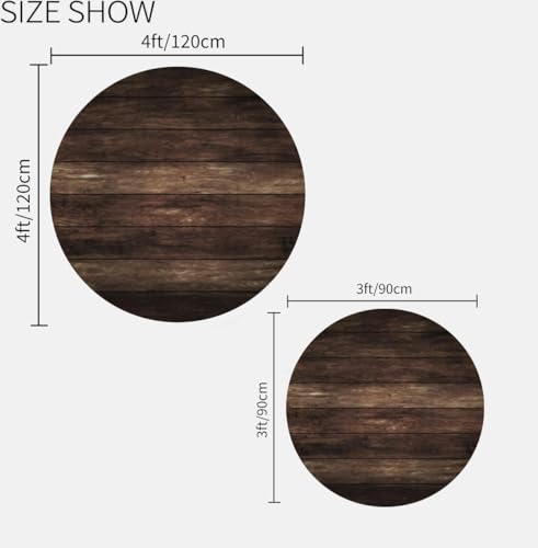 Small Round Area Rug 3ft Very Old Dark Burn Wood Surface Washable Round Bathroom Circle Rug Carpet Outdoor Entryway Kitchen Rug for Dining Room Table Bedroom