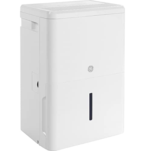 GE Energy Star Portable Dehumidifier 35 Pint, Perfect for Bedroom, Basement & Garage or Rooms up to 3000 Sq Ft, Ideal for High Humidity Areas, Complete with Empty Bucket Alarm & Clean Filter Alert