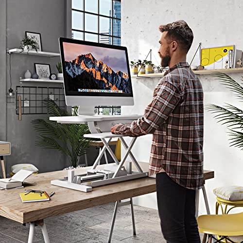 VERSADESK® PowerPro Elite 48” x 24” Standing Desk Converter | 48 Inch Electric Height Adjustable Sit to Stand Desk Riser w/Keyboard Tray & USB Hub - Ergonomic Workstation for Home & Office, Cherry