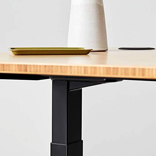 Jarvis Standing Desk Bamboo Top - Electric Adjustable Height Sit Stand Desk - 3-Stage Extended Range Frame with Memory Preset Ha