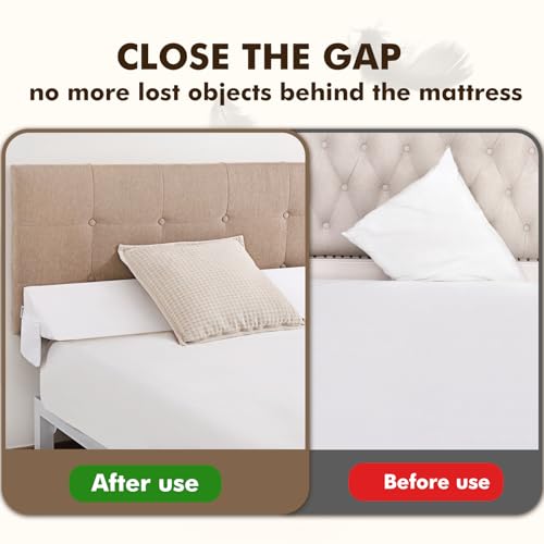 Vekkia King Bed Wedge Pillow for Headboard/Bed Mattress Gap Filler Wedge,Bed Gap Filler Close Gap (0-6