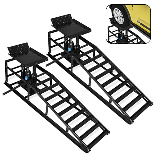 Hydraulic Car Ramps 5t/10000lbs - High Lift Service Ramp 9