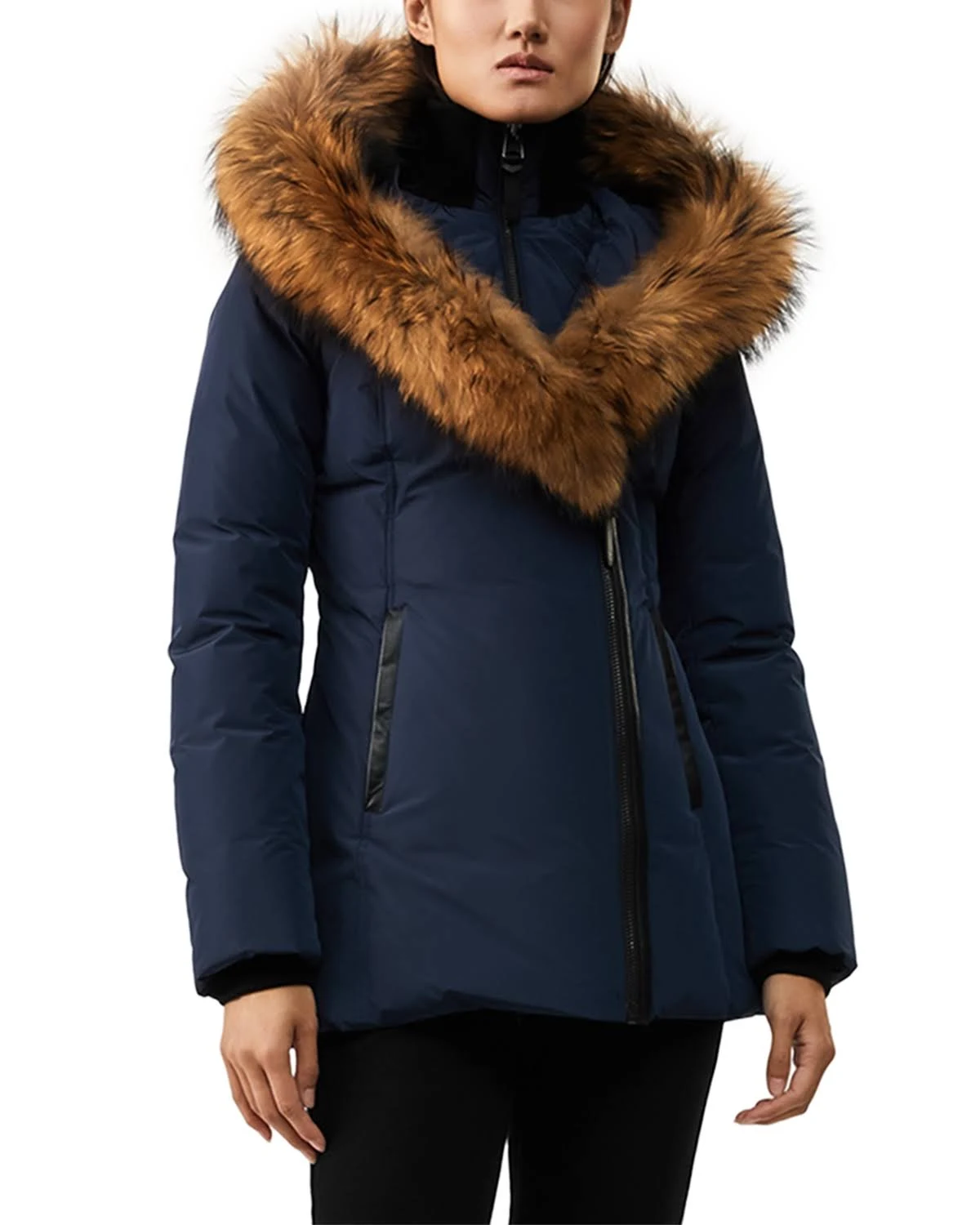 Mackage Adali Fur Trim Down Coat 3764609 - Small / Navy