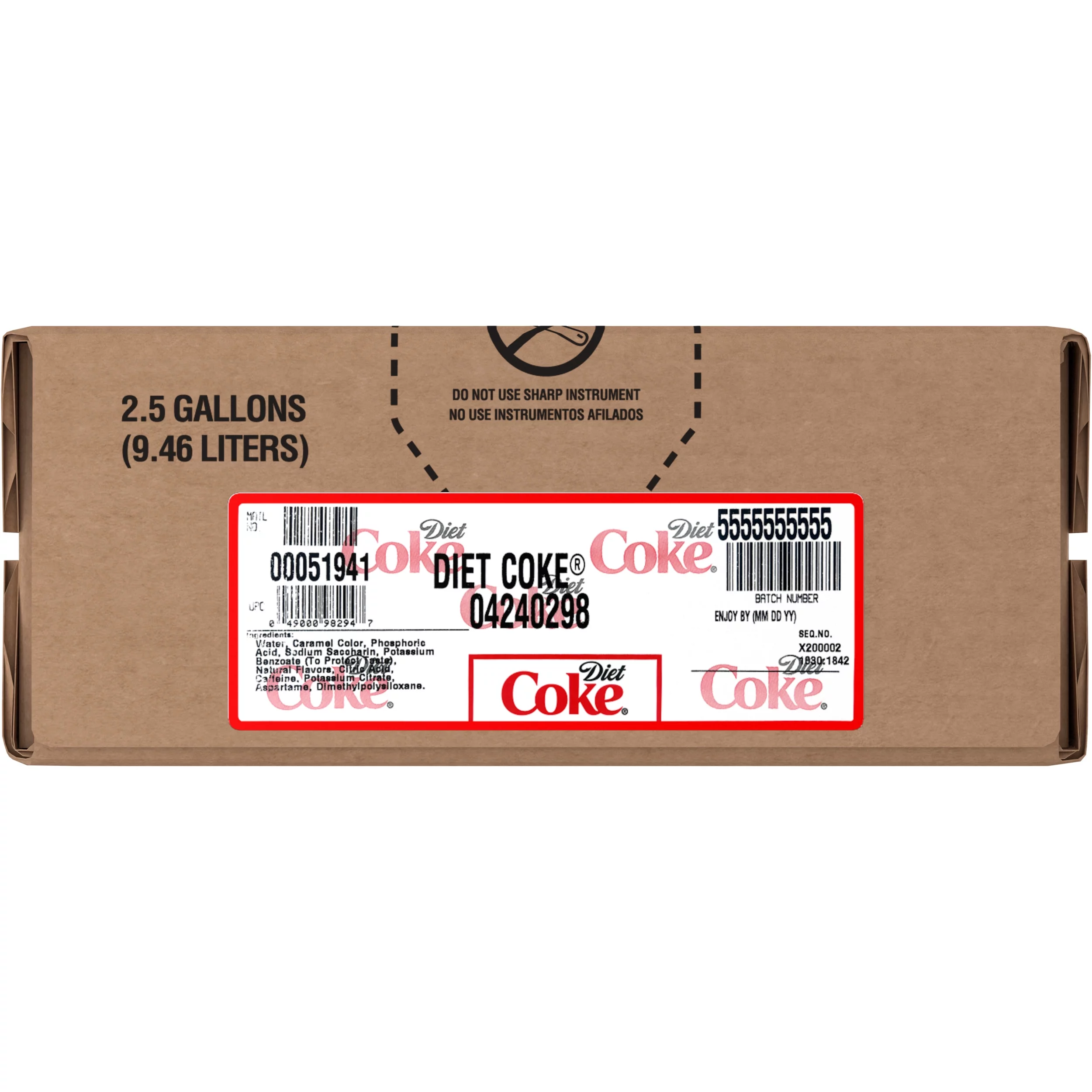 Diet Coke Bag in box, 2.5 Gallons