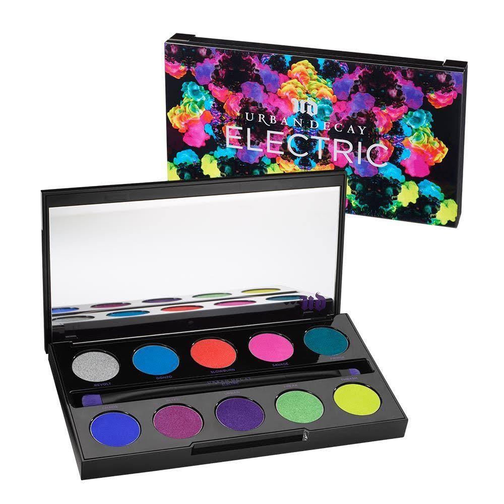 Urban Decay Electric Pressed Pigment Eyeshadow Palette with Brush