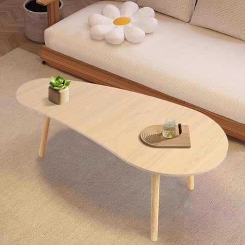 Small Coffee Table, Mid Century Modern Tea Table, Minimalist Display Coffee Table with Mangos Shape Cloud Coffee Table, Cute Modern Tea Table, Irregular Indoor End Table for Living Room Woo