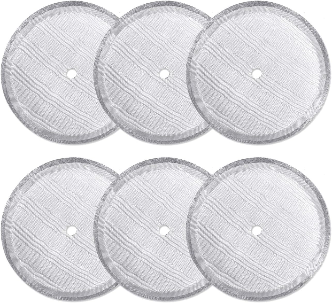 6 Pack French Press Replacement Filter Screen,Reusable Stainless Steel Mesh Filters for Universal 1000 ml / 34 oz / 8 cup French Press Coffee Makers