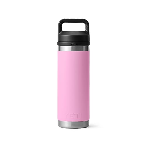 YETI Rambler 18 oz Bottle, Vacuum Insulated, Stainless Steel with Chug Cap, Sandstone Pink