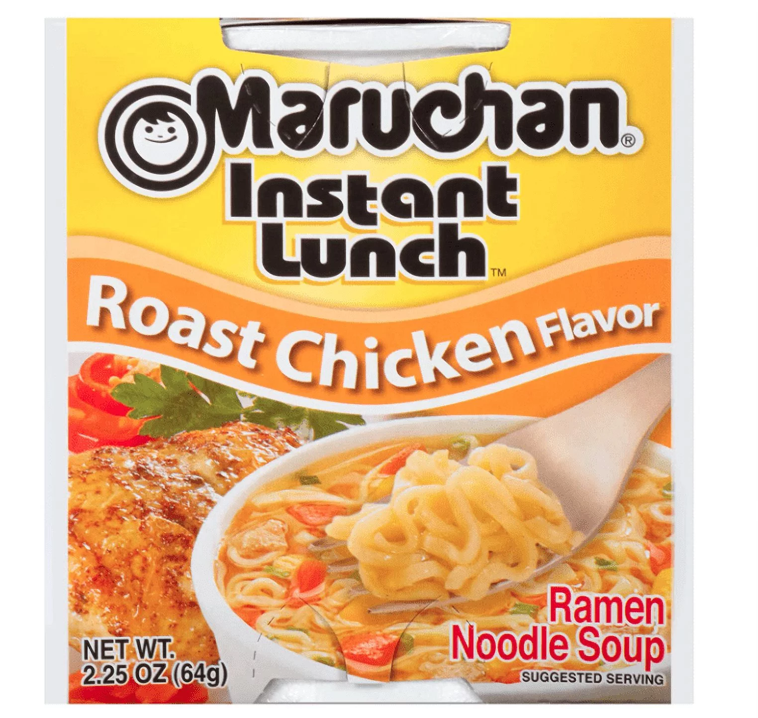 Maruchan Instant Lunch Roasted Chicken Flavor Soup, 2.25 oz, 6 Pack (Quantity of 6)