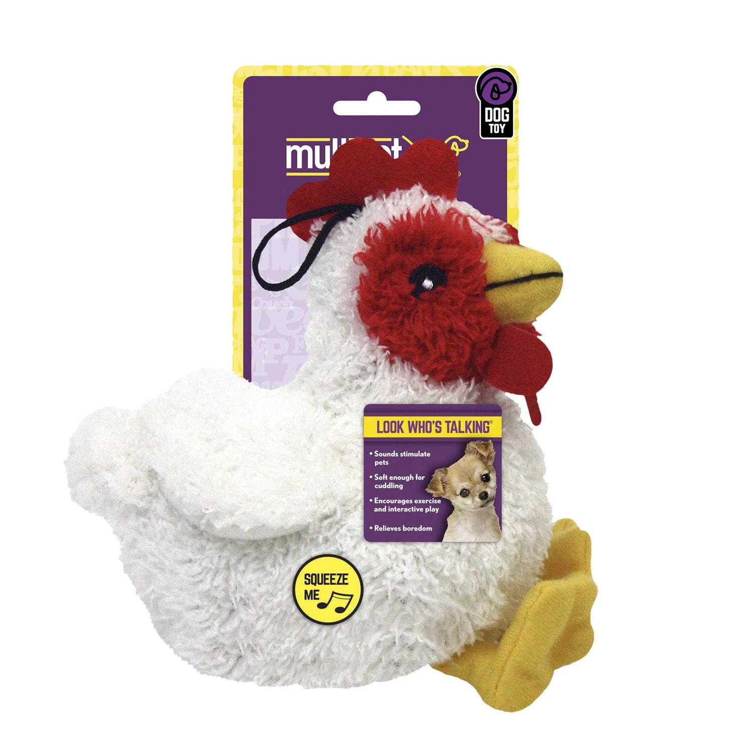 Multipet Look Who's Talking Chicken Dog Toy - Pet Supplies online store