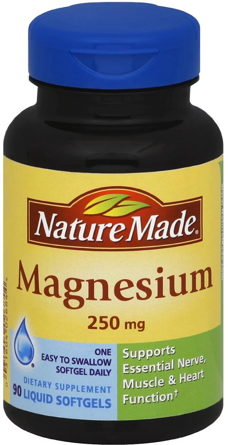 6 Pack - Nature Made Magnesium 250 mg Liquid Softgels 90 ea