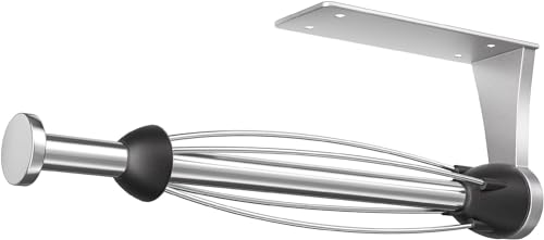 Paper Towel Holder Under Cabinet with Damping Effect, Single-Hand Operable Wall Mount Paper Towel Holder for Kitchen/Bathroom, Under Counter Self-Adhesive/Drilled Kitchen Towel Holder