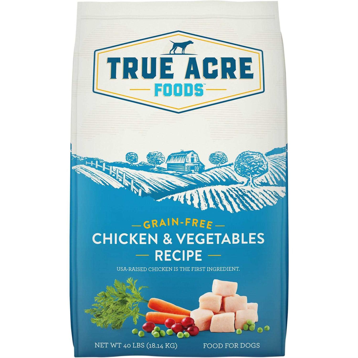 True Acre Foods Grain-Free Chicken & Vegetable Dry Dog Food - Pet Supplies online store