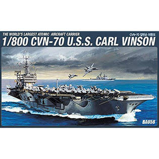 Academy 14209 CVN-70 U.S.S.CARL Vinson 1/800 Aircraft Carrier Plastic Model Kit