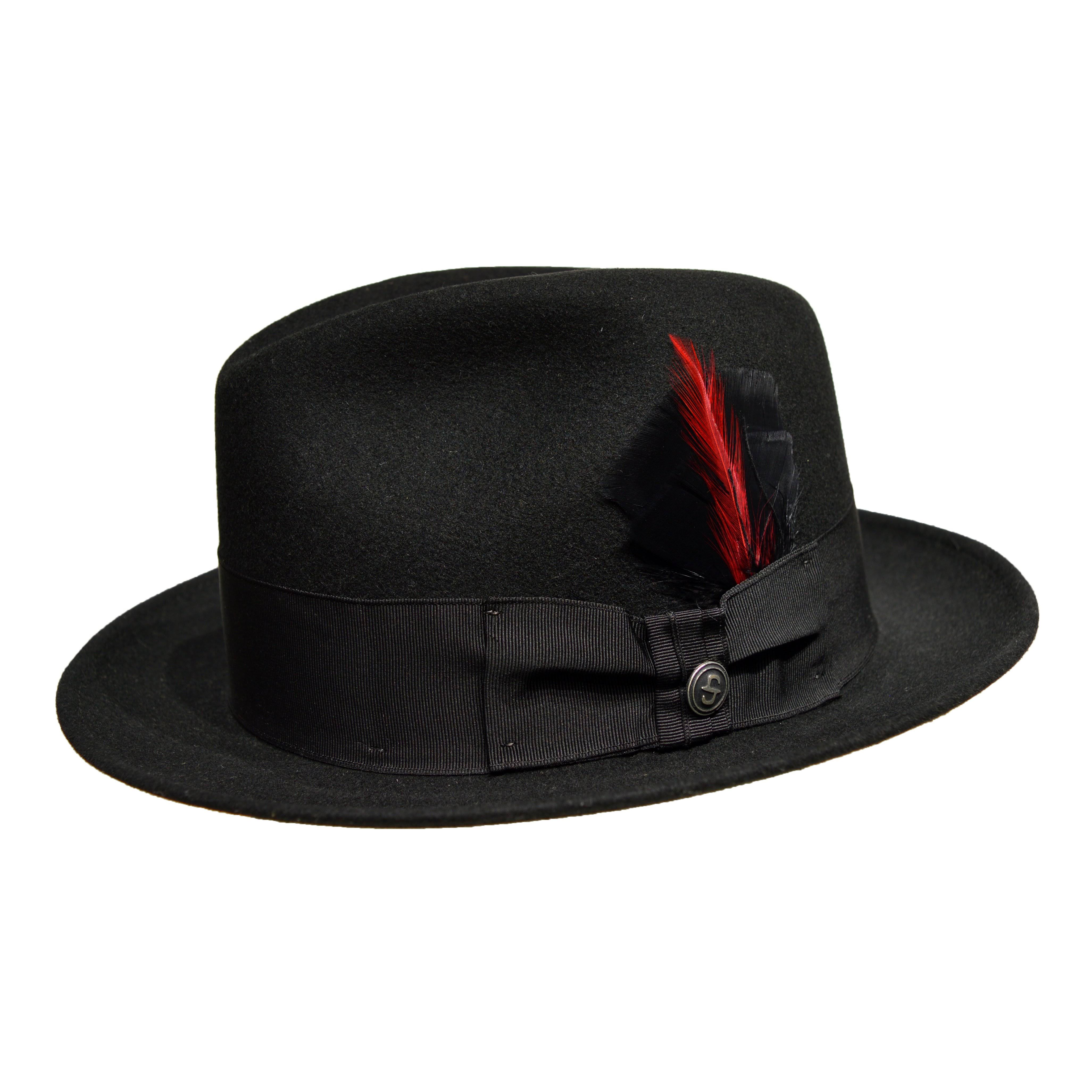 Stetson Frederick Wool Fedora - Black