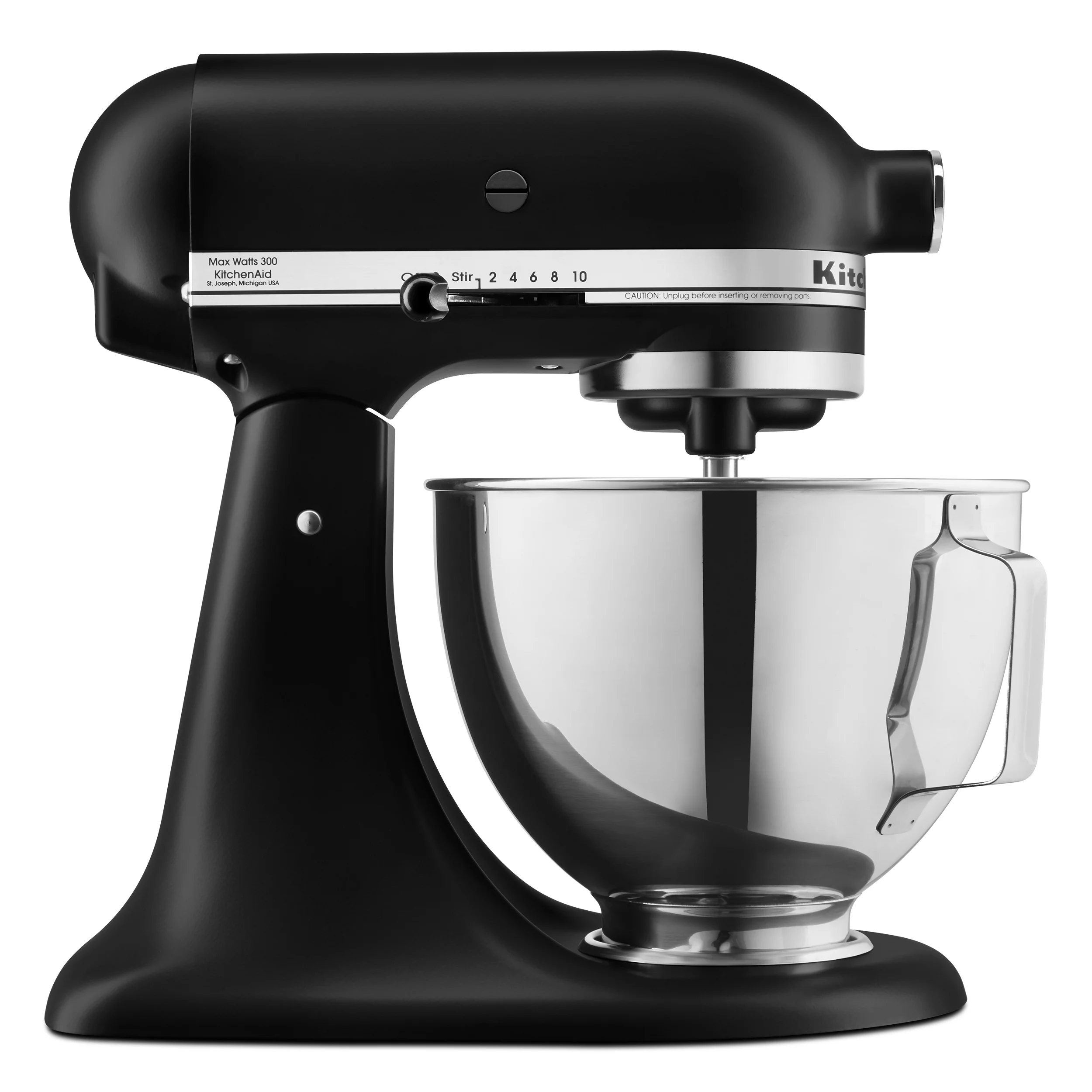 KitchenAid® Deluxe 4.5 Quart Tilt-Head Stand Mixer, Black Matte, KSM97