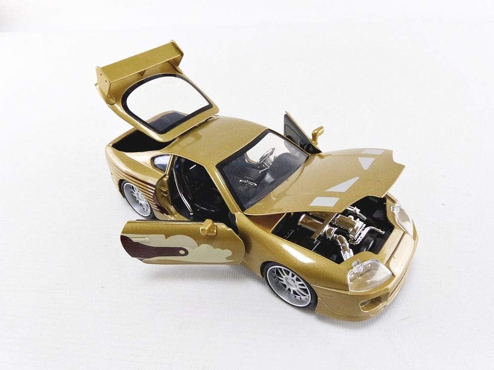 Jada 2 Fast 2 Furious Slap Jack's Toyota Supra Die-Cast Collectible Toy Vehicle Car, Gold with Decals, 1: 24 Scale, Copper