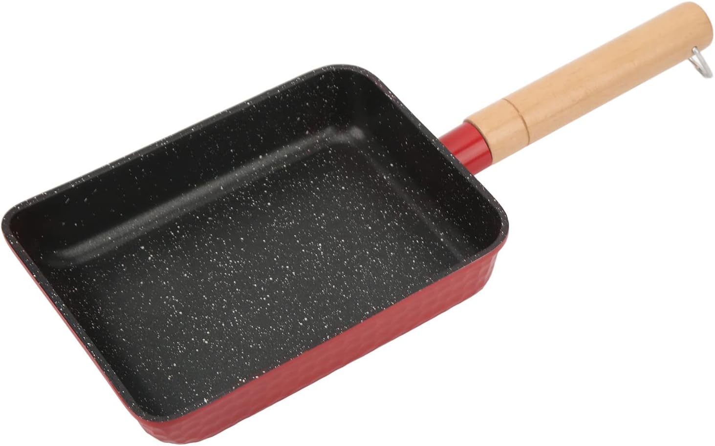 Tamagoyaki Pan, Japanese Omelet Pan Tamagoyaki Egg Pan Non Stick Home Mini Frying Pans Japanese Rectanlge Tamago Pan, 7” x 5”, Red