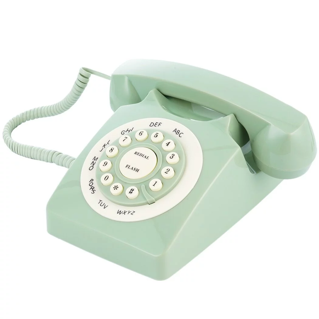 Corded Landline Telephone, Cute Clear Sound Vintage Phone, Old Fashioned Telephone Desk Decoration for Home, Office, Hotel