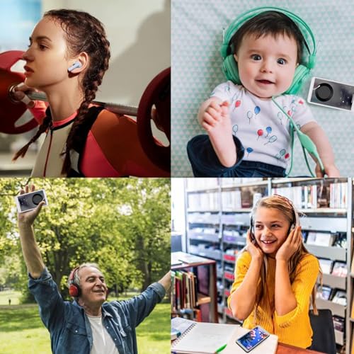 256GB MP3 Player with Bluetooth and, 5.0 Full Touch HD Screen Mp4 Mp3 Player with Speaker, HiFi Sound Music Player, Noise Reduction Music Player (8GB ROM Plus 256GB