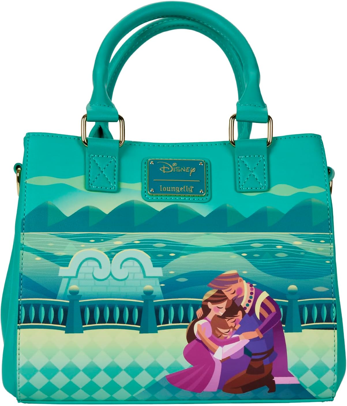 Loungefly Disney Tangled Princess Castle Crossbody Bag