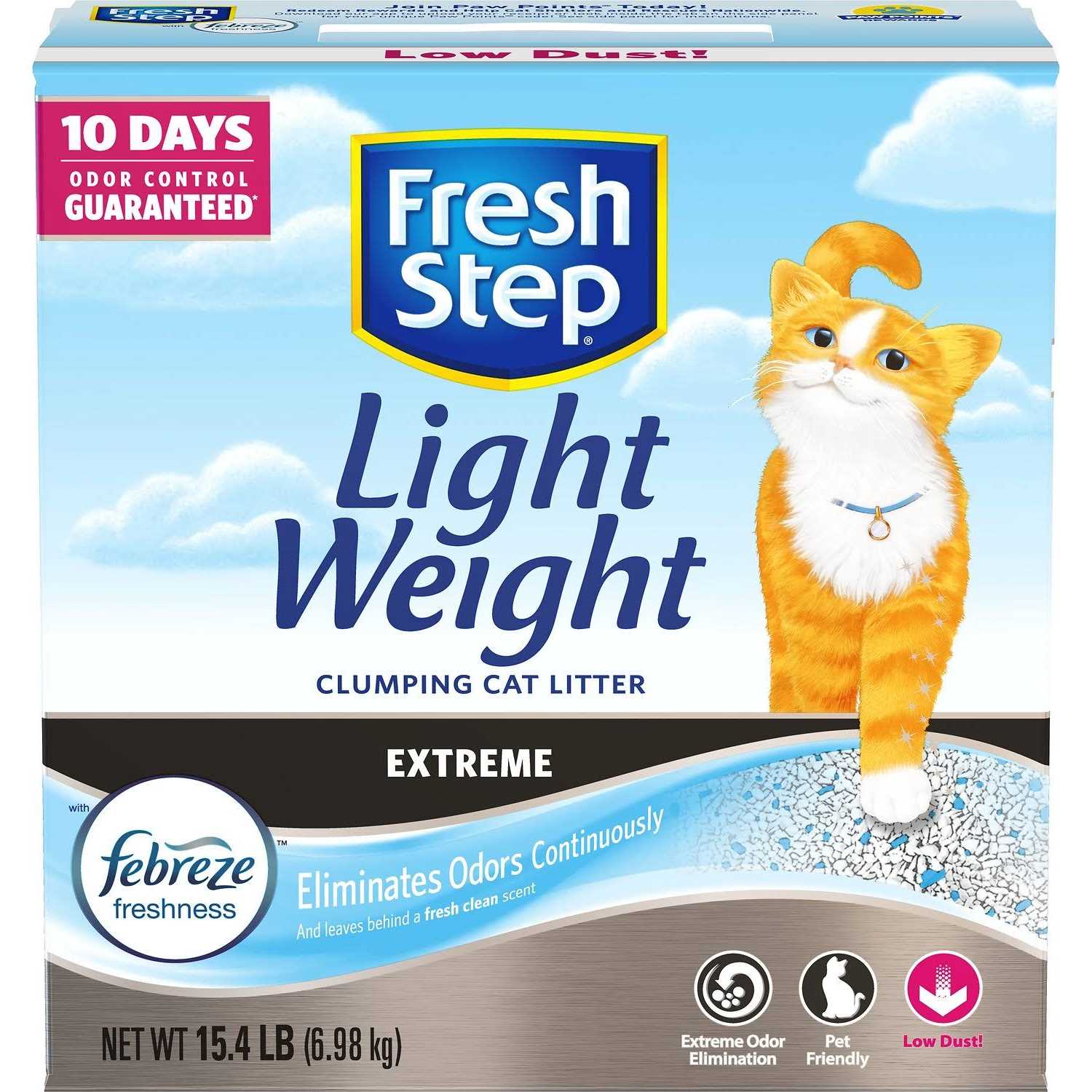 Fresh Step Lightweight Extreme with Febreze Freshness Clumping Cat Litter, Scented - 15.4 lb box - Pet Supplies online store
