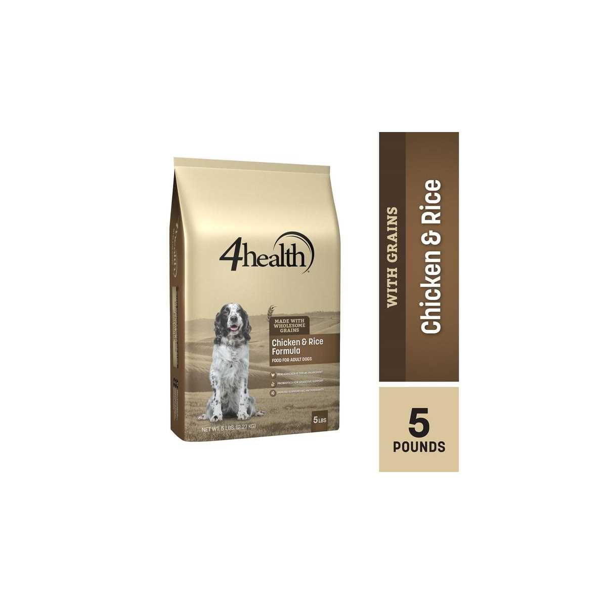 4health with Wholesome Grains Adult Chicken and Rice Formula Dry Dog Food - Pet Supplies online store