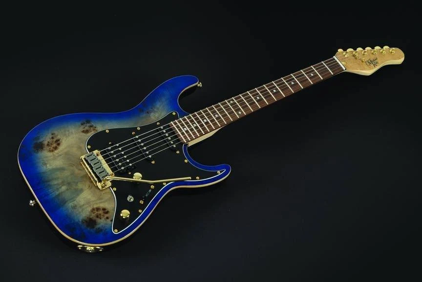 Michael Kelly Burl 60 Ultra Electric Guitar (Blue Burl)