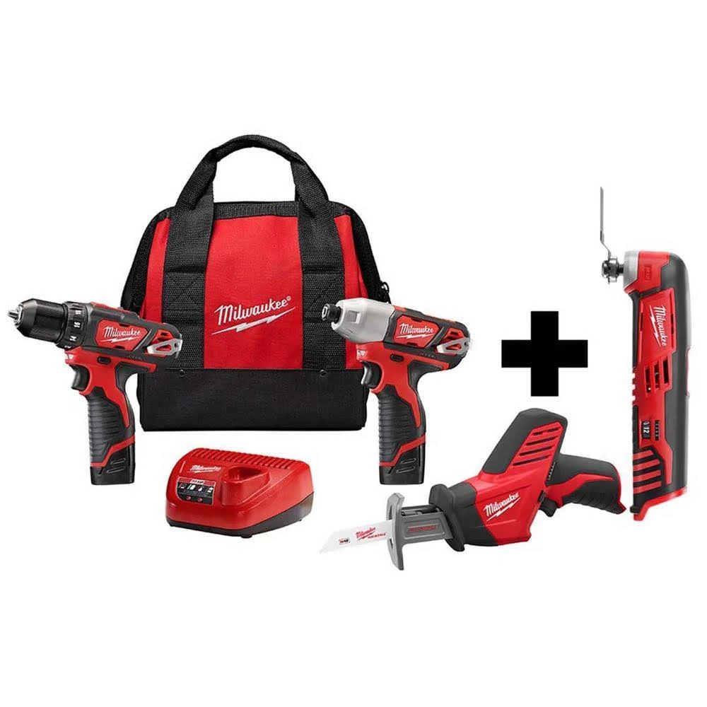 M12 12-Volt Lithium-Ion Cordless Combo Kit (3-Tool) with Free M12 MUL