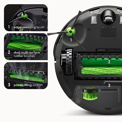 iRobot Roomba j9+ (J955020) Self-Emptying Robot Vacuum Unit – Powerful Suction, Wi-Fi Connected, Smart Mapping + Authentic Sidebrush and Filter + Mr. Vac and Mrs. Sew Clean Start with Roomba Video