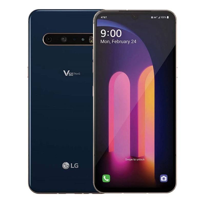 LG V60 ThinQ 5G 128GB ROM 8GB Ram LMV600AM GSM Unlocked Smartphone - Classy Blue