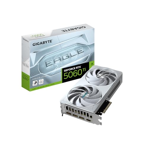 GIGABYTE GeForce RTX 5060 Ti WINDFORCE OC 8G Graphics Card, 8GB 128-bit GDDR7, PCIe 5.0, WINDFORCE Cooling System, GV-N506TWF2OC-8GD Video Card