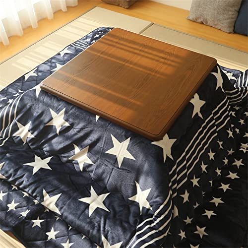 4pcs Set Kotatsu Table Blanket Heated Futon Comforter Heater Modern Japanese Style Living Room Furniture Tatami Foot Warmer Heating Coffee Tea Tables Floor Square Stove Desk ( Color : Natural , Size :