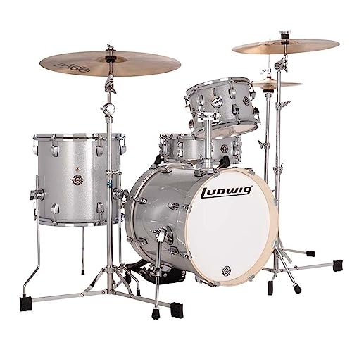 Ludwig Breakbeats By Questlove 4-piece Shell Pack with Snare Drum - Silver Sparkle
