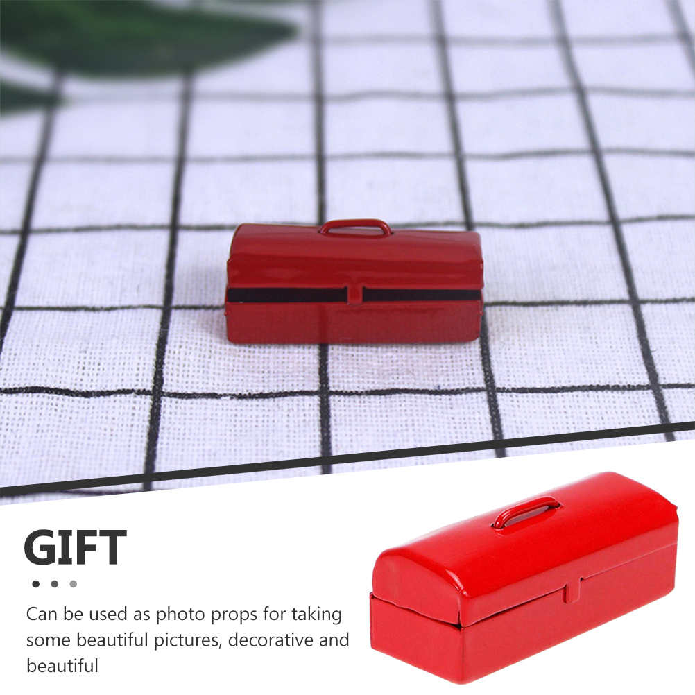 5 Count Mini Tin Case Toy Tiny House Decor Mini Dollhouse Accessories Tiny House Tool Case Toolbox Accessories Child