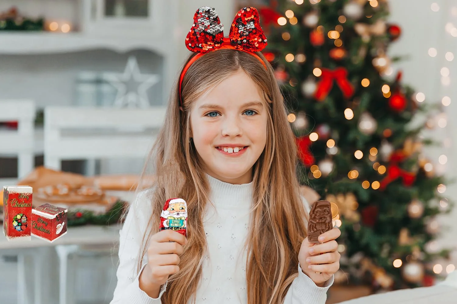 Christmas Milk Chocolate Holiday Variety Pack Party Bag Fillers, Individually Wrapped Foils, Kosher Certified (2 Pounds)