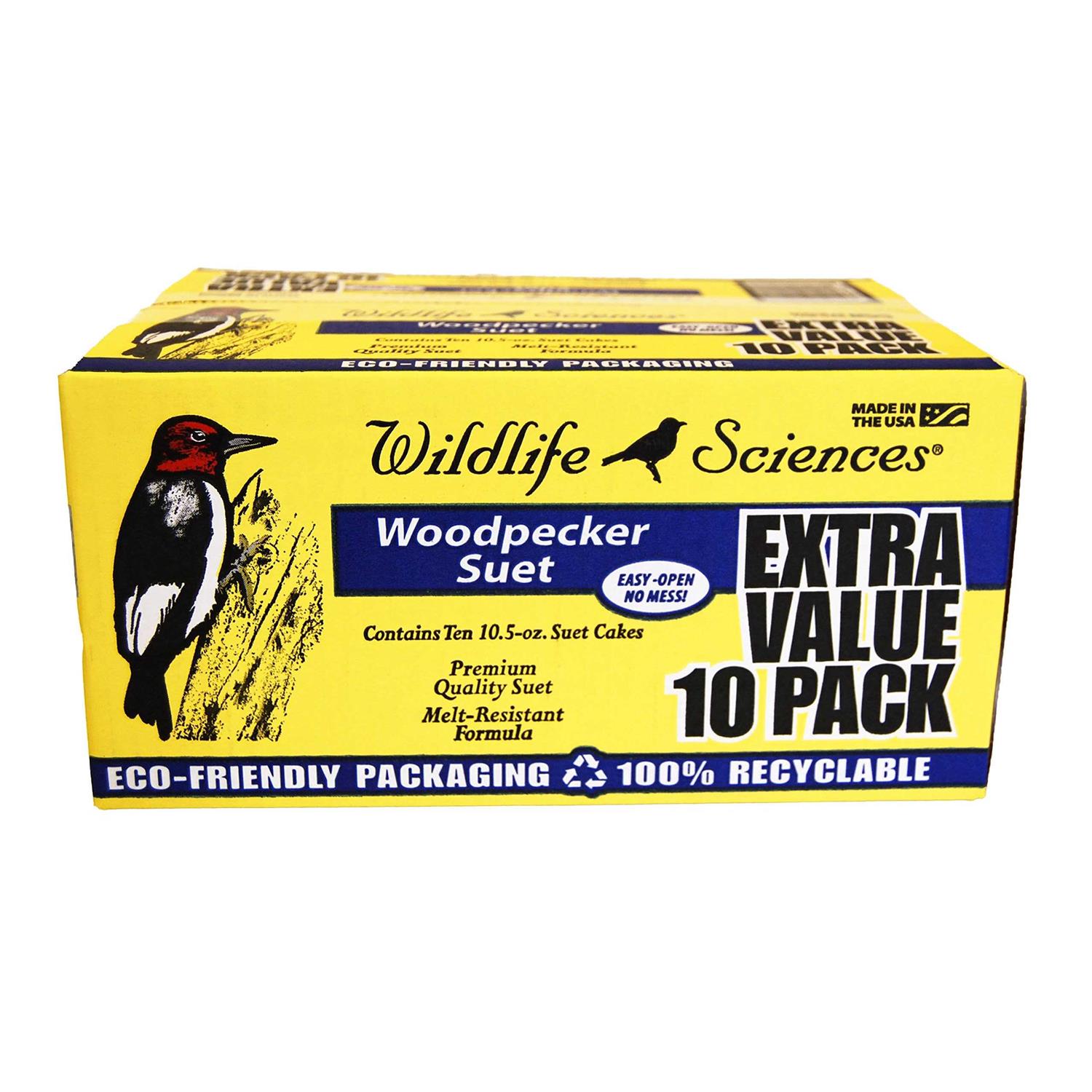 Woodpecker Suet Cake 10 Pack for Wild Birds - Pet Supplies online store