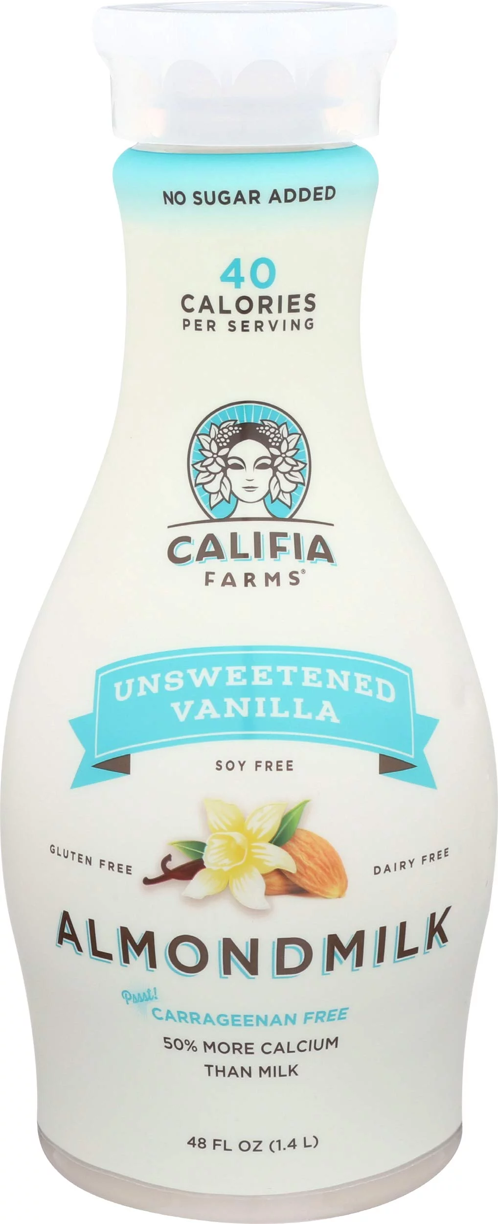 Califia Farms Unsweetened Vanilla Almond Milk, 48 Fluid Ounce -- 6 per case