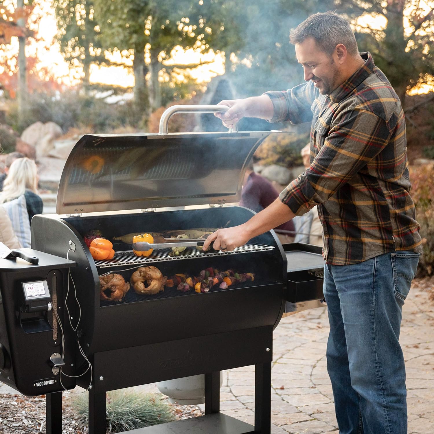 Camp Chef 36 in. WiFi Woodwind Pellet Grill & Smoker with Sidekick (PG14) - WiFi & Bluetooth Connectivity