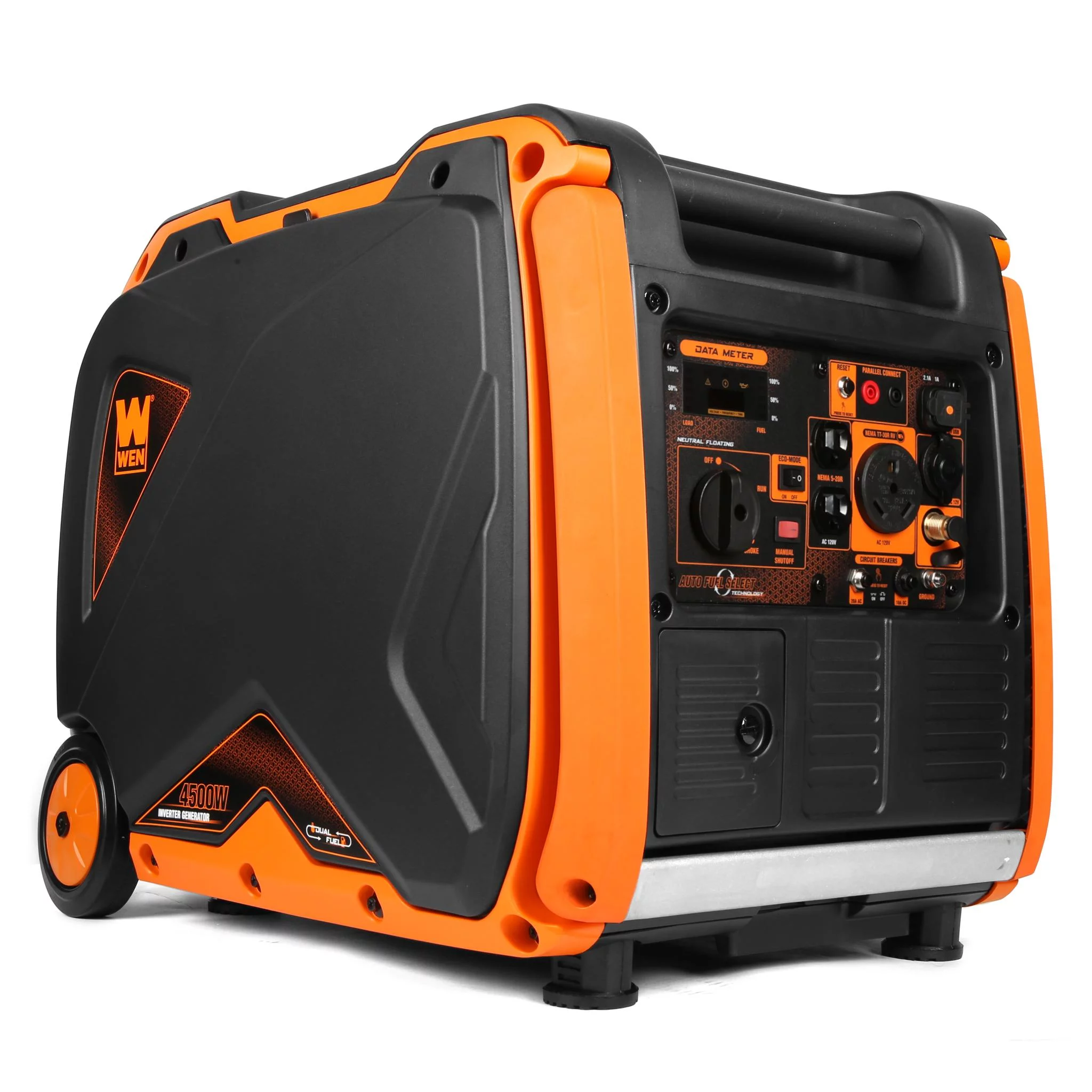 WEN Super Quiet 4500-Watt Dual Fuel RV-Ready Portable Inverter Generator with Fuel Shut-Off