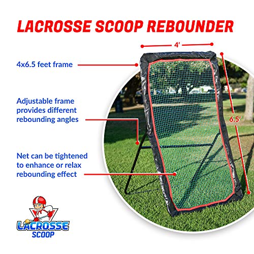 Premium 4x7ft Lacrosse Rebounder for Backyard Training - EST 2018 with 12 Month No Questions Asked Warranty