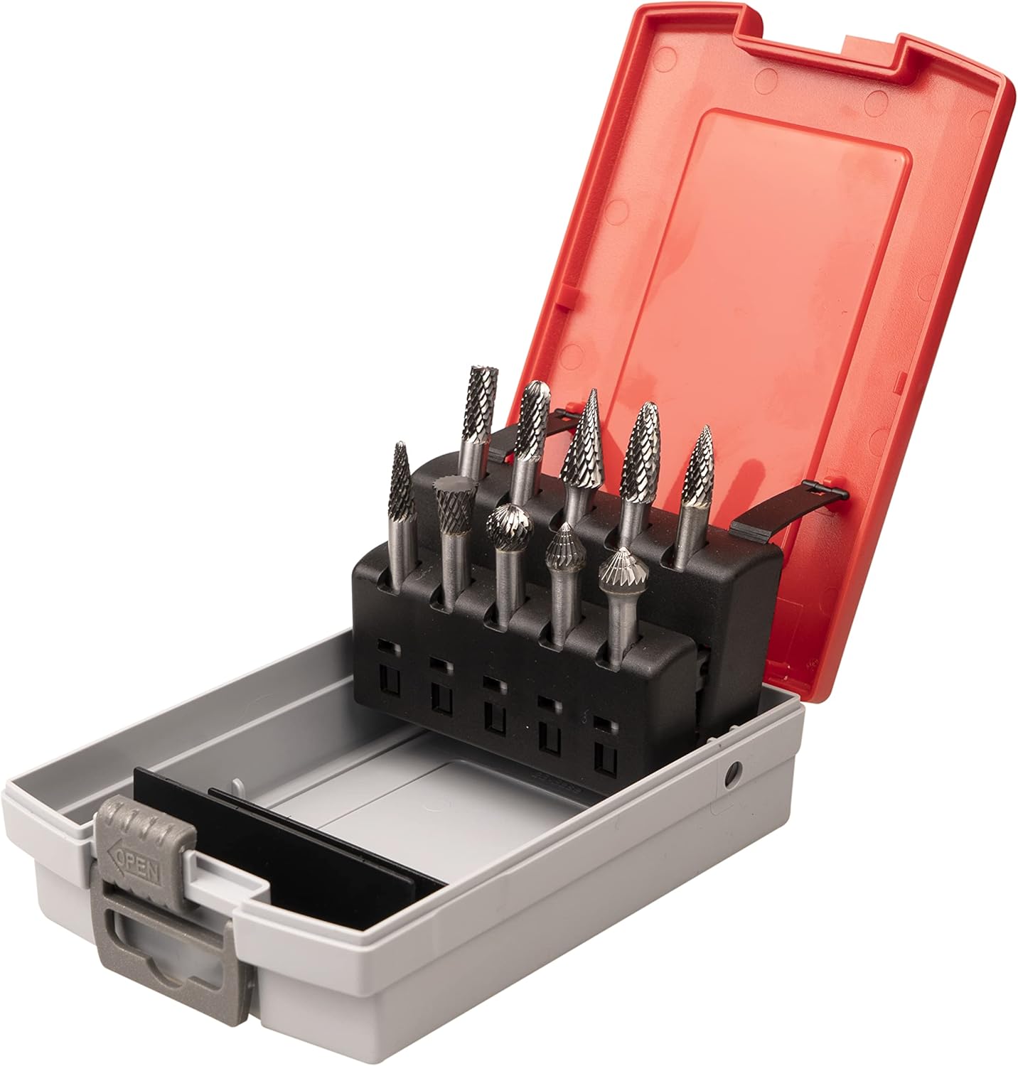 Carbide Cutting Rotary Burrs Set 10PCS, 1/4