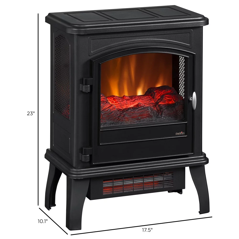 Duraflame 1,000 sq ft Infrared Quartz Electric Fireplace Stove Heater, Black