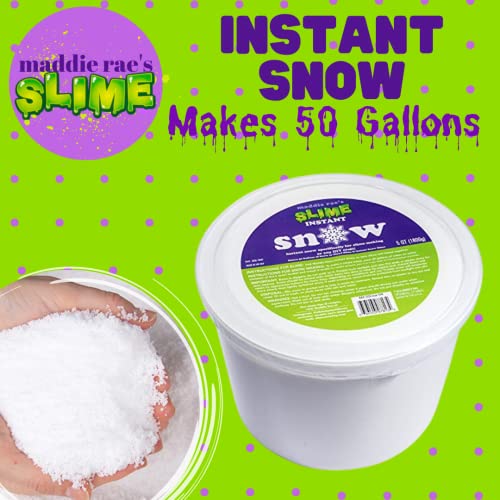SCS Direct Maddie Rae's Instant Snow XL Pack- Makes 50 GALLONS of Fake Artificial Snow-Best Powder for Cloud Slime, Made in USA by Snowonder -Non-Toxic -Science Projects, DIY Arts & Crafts, Gift