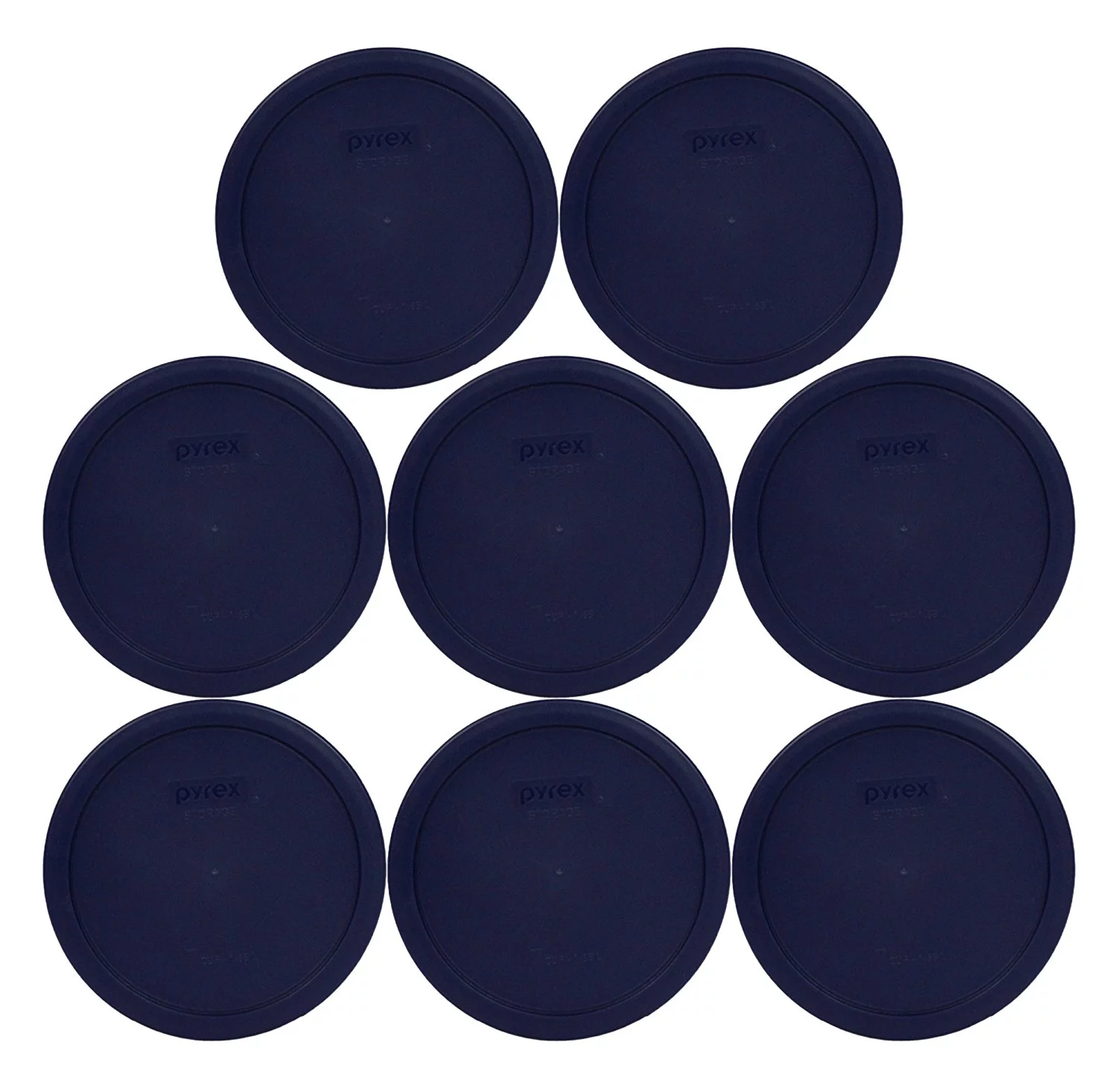 Pyrex Replacement Lid 7402-PC Blue Round Plastic Cover (8-Pack) for Pyrex 7402 6-Cup & 7-Cup Bowls (Sold Separately)