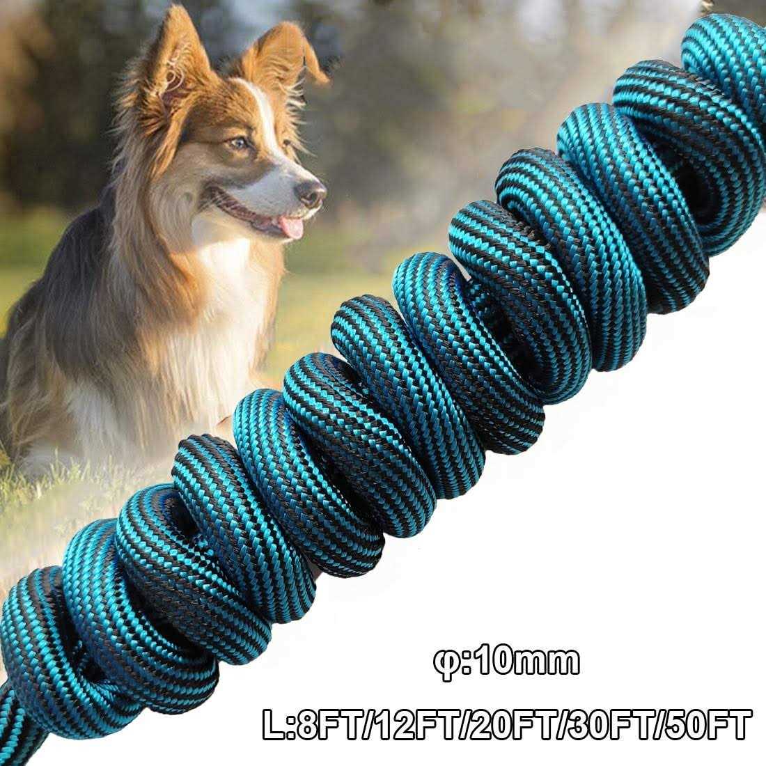 BTINESFUL 8ft/12ft/20ft/30ft/50ft Dog Tie-Out Long Rope Dog Leash - Pet Supplies online store