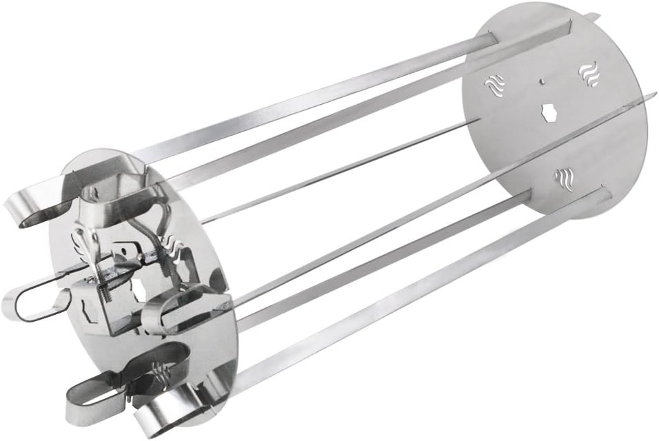onlyfire Stainless Steel Rotating Skewer System Fits for Most Rotisserie Grill Pack of 2